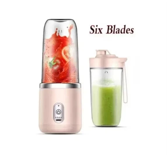 Portable Handheld USB Personal Mini Juicer Cup with Single or Double Cups for Travel Blender for Water Bottles